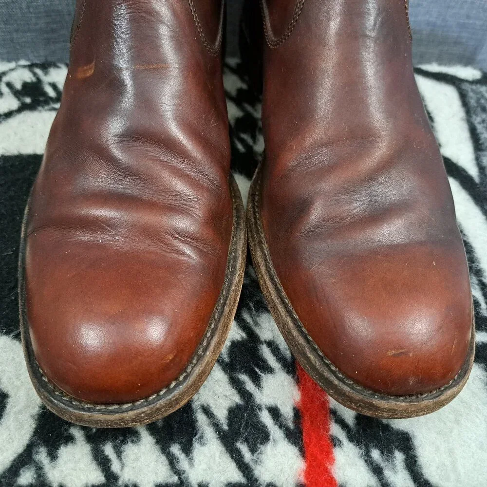 %Size 8 Frye Men's Jacob Back Zip Boots Men D15